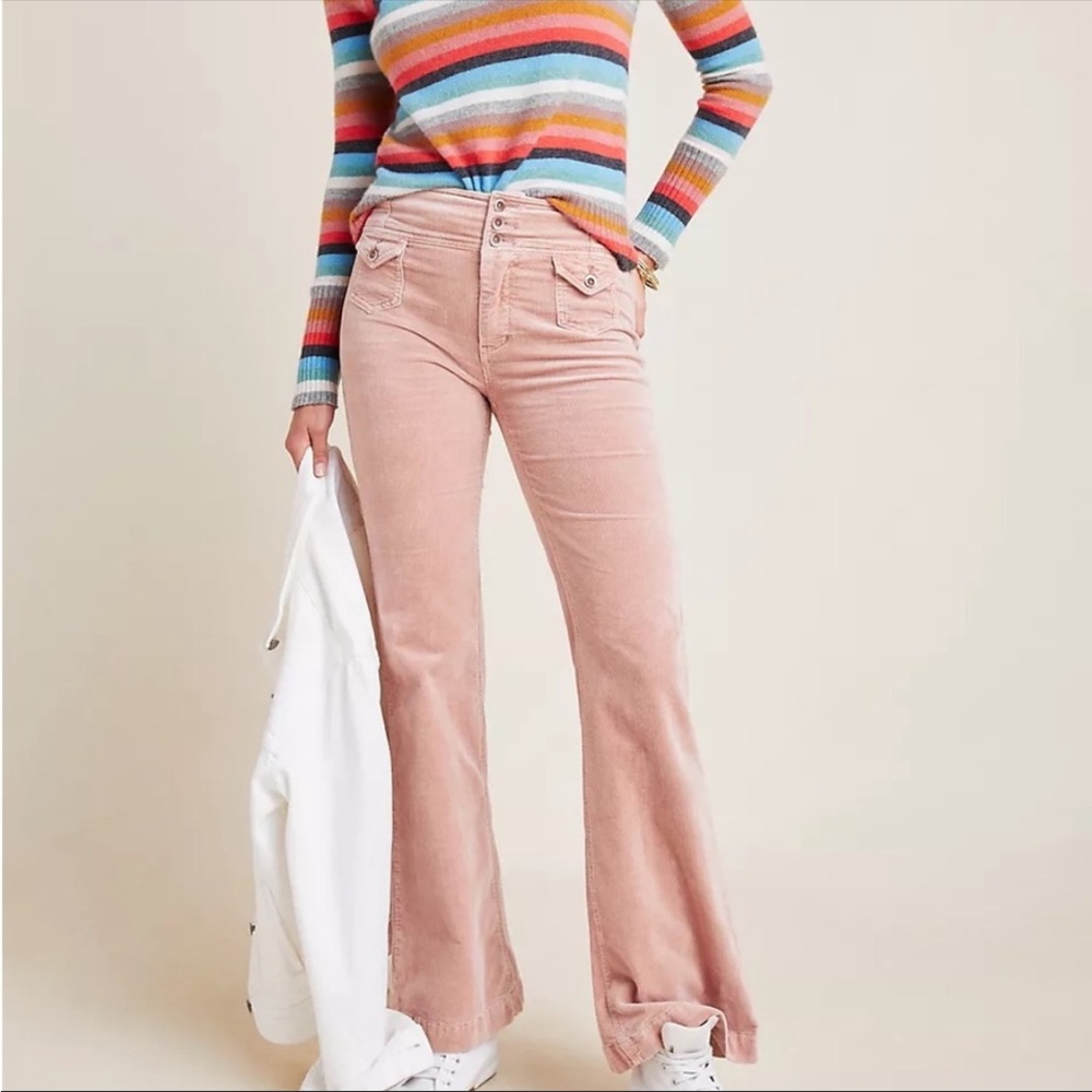 ANTHROPOLOGIE PILCRO HIGH-RISE BOOTCUT CORDUROY PANTS